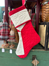 Load image into Gallery viewer, Red + White - Stocking - Large #7