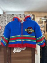 Load image into Gallery viewer, Oshkosh Zip Up Sweater - 24 month - Vintage Sweater