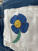Load image into Gallery viewer, Upcycled Denim Jacket - XS (5) - Blue Flower