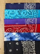 Load image into Gallery viewer, Bandana Bow Bag Charm - Upcycled - Placement will vary
