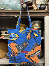 Load image into Gallery viewer, Pod Race - Upcycled Tote - Placement will vary - PREORDER 7-10 BUSINESS DAYS
