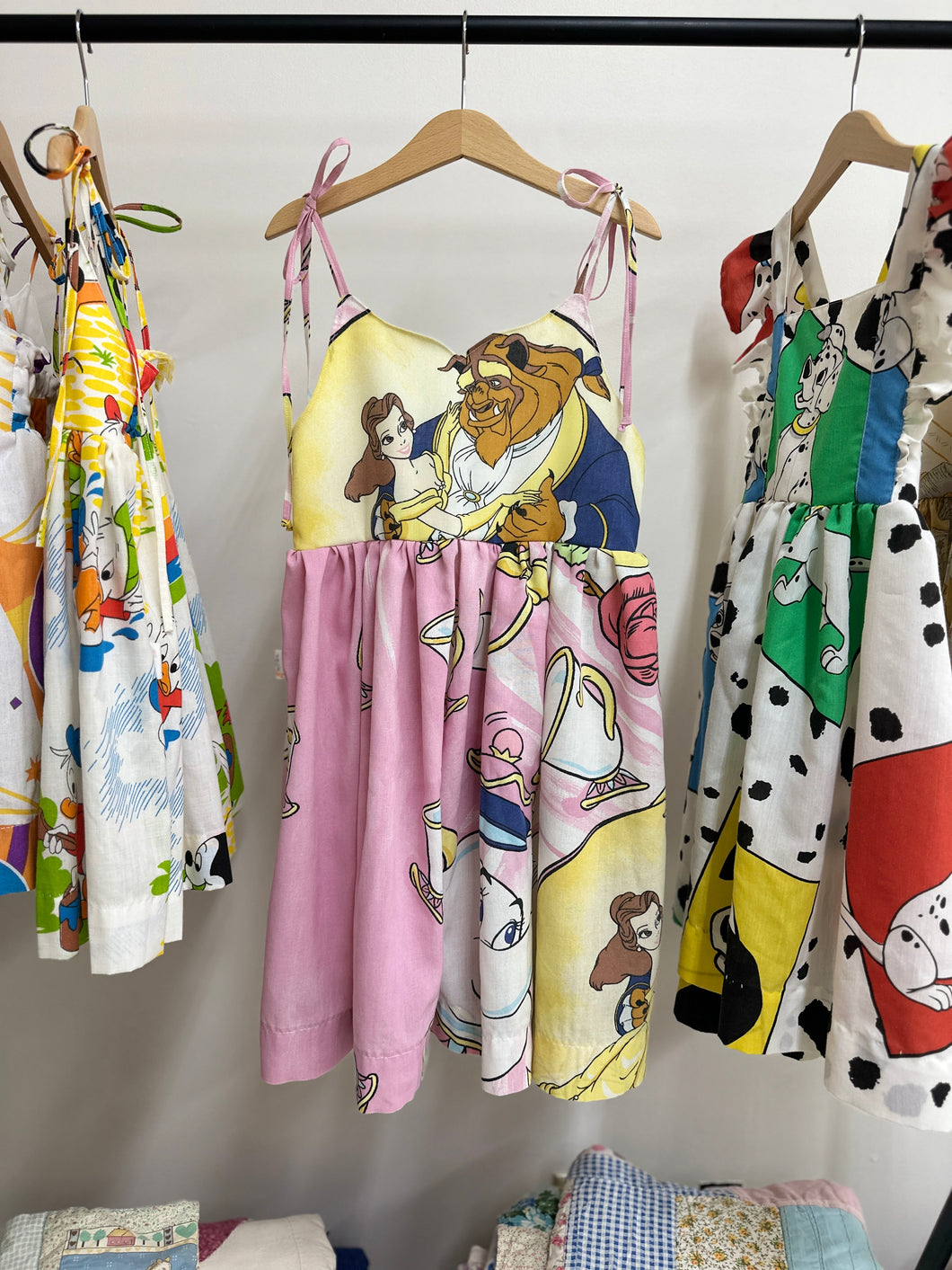 8y - Beauty and the Beast Tie Strap Dress