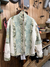 Load image into Gallery viewer, Medium Quilt Coat - Green + Cream
