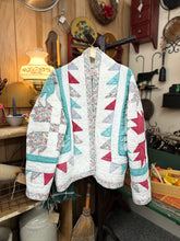 Load image into Gallery viewer, Medium Quilt Coat - Teal + Red
