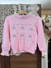 Load image into Gallery viewer, Pink Ribbon Sweater - 5t - Vintage Sweater
