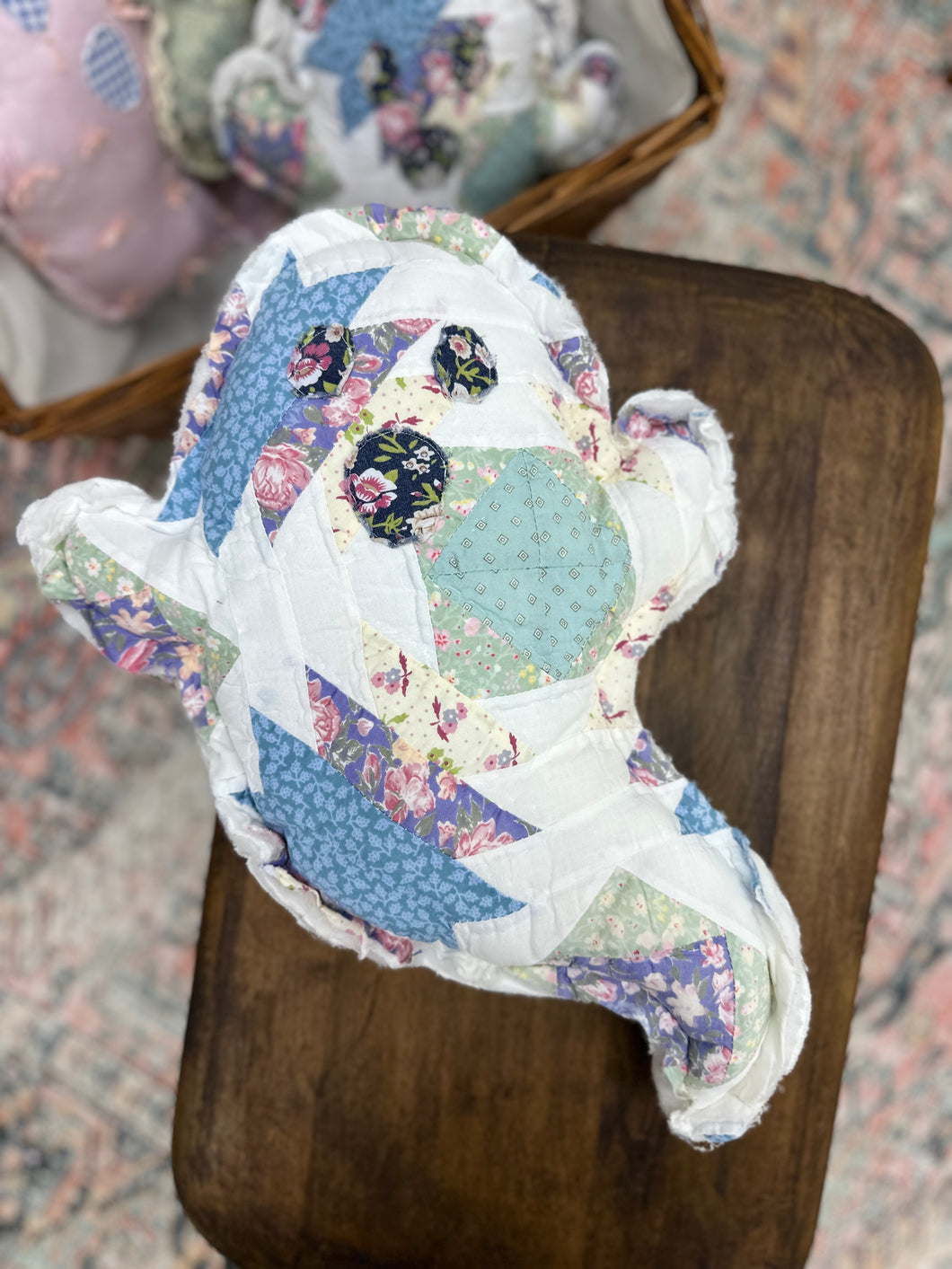 Quilt Ghost - Green + Blue B