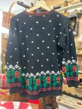 Load image into Gallery viewer, Teddy + Wreath - Petite Small - Vintage Holiday Sweater
