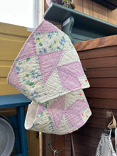 Load image into Gallery viewer, Scrunchie Pet Bandana - Purple + Cream
