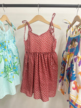 Load image into Gallery viewer, 4t - Rust Tiny Floral Tie Strap Dress
