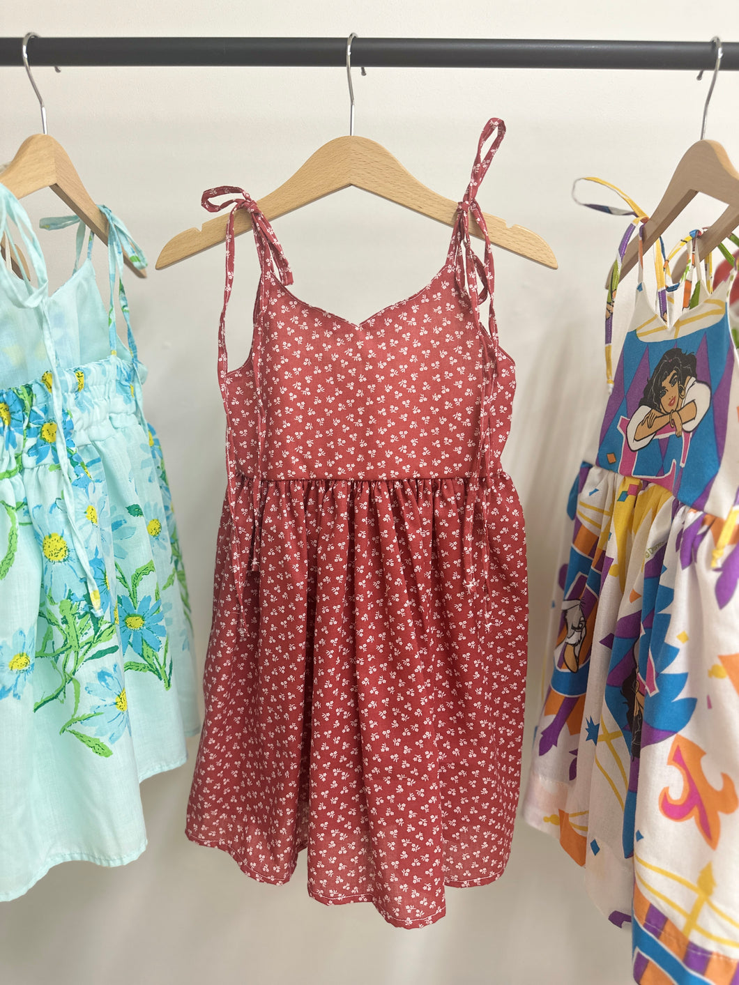 4t - Rust Tiny Floral Tie Strap Dress