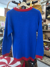 Load image into Gallery viewer, Blue Rudolph - Small - Vintage Holiday Sweater
