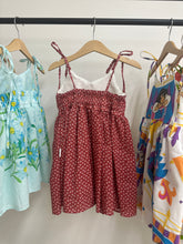 Load image into Gallery viewer, 4t - Rust Tiny Floral Tie Strap Dress
