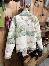 Load image into Gallery viewer, Medium Quilt Coat - Green + Cream
