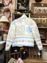 Load image into Gallery viewer, Medium Quilt Coat - Tan + Blue
